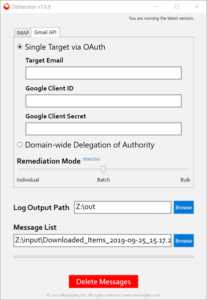 Obliterator Gmail API