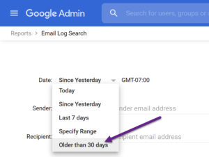 Google Workspace Email Log Search