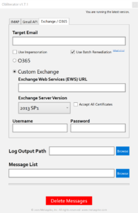 Obliterator Mailbox Remediation Software